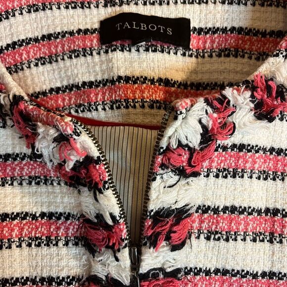 Talbots Muli- Colored Striped Blazer. Size 8/ Medium. - Picture 6 of 7